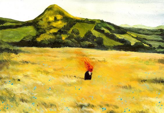 ooovinyls's tweet photo. art: cover of "war of the foxes," written and painted by richard siken https://t.co/5VldmdWBUE