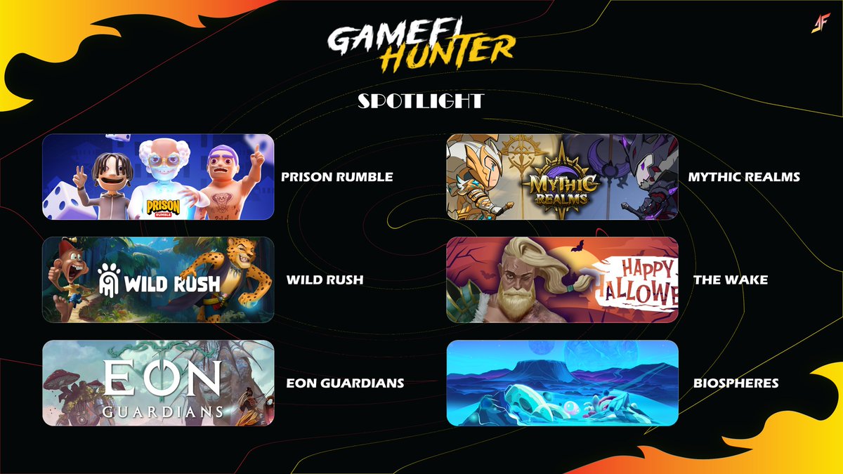 The first friday of the month! Now we added a new potential projects to the list. 

<a href="/PrisonRumble/">Prison Rumble</a> <a href="/WildRushthegame/">WildRush</a> @EONGuardians <a href="/MythicRealmsMTR/">Mythic Realms</a> @Thewakecoin <a href="/playbiospheres/">Biospheres</a>

Which project is interesting in your opinion? 

#web3 #gamefi