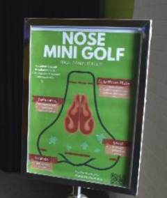 DrGrahams's tweet photo. "Teaching the anatomy and physiology of of the nose through MINIGOLF" 
- amazing #scicomm creativity from @Emm_Cameron 

I'm excited about marking my Project Design course so please enjoy while i live tweet it! Buzz me if you'd like to join our @ANU_CPAS Masters cohort next year https://t.co/L5CU5AeaBs