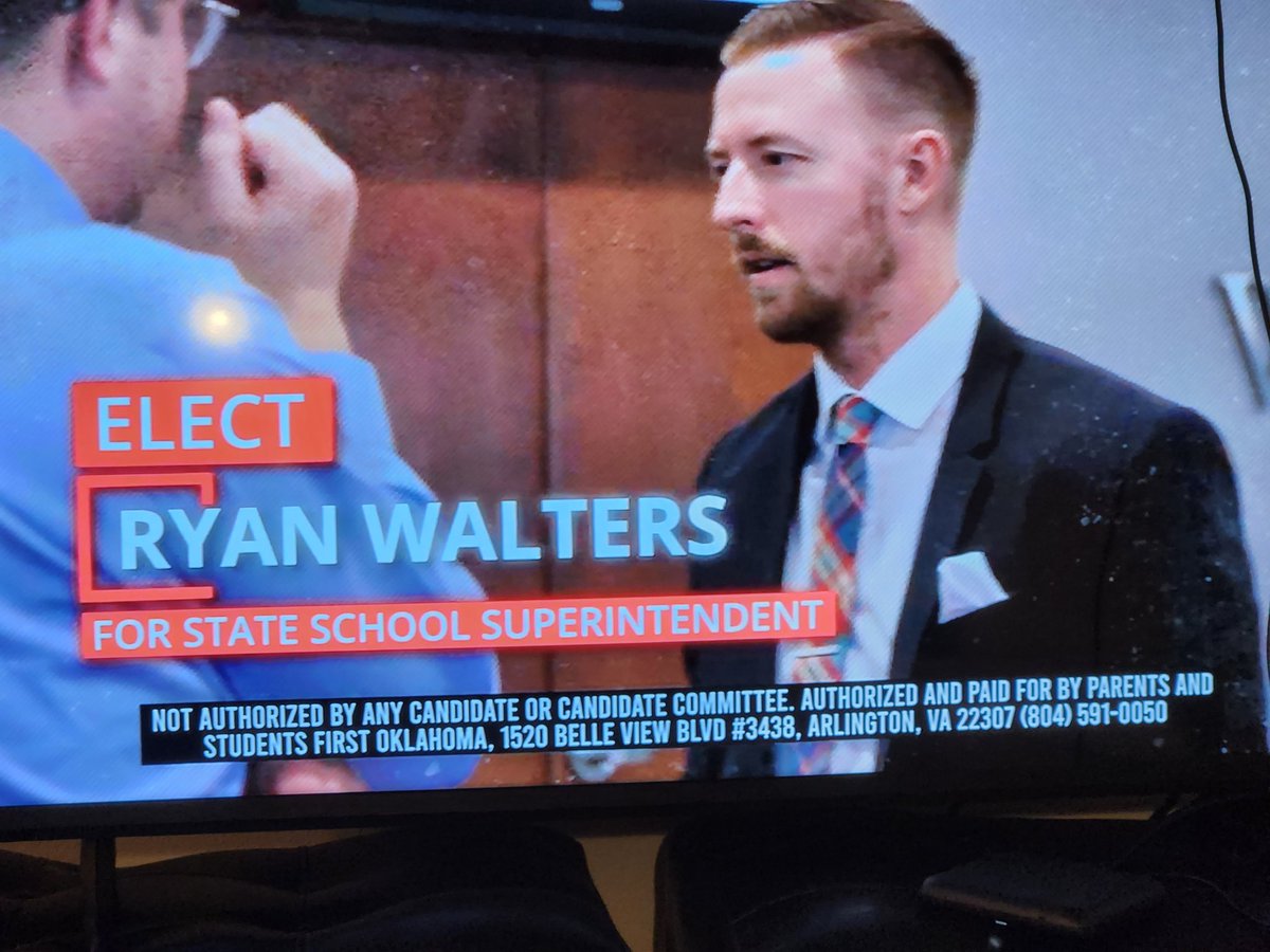 LeeAnnePower's tweet photo. When they talk about outside interests and dark money in this election... Why is an organization from Arlington, VA, advertising in favor of Ryan "class wallet" Walters? #voteJena https://t.co/G61fiFRtRW
