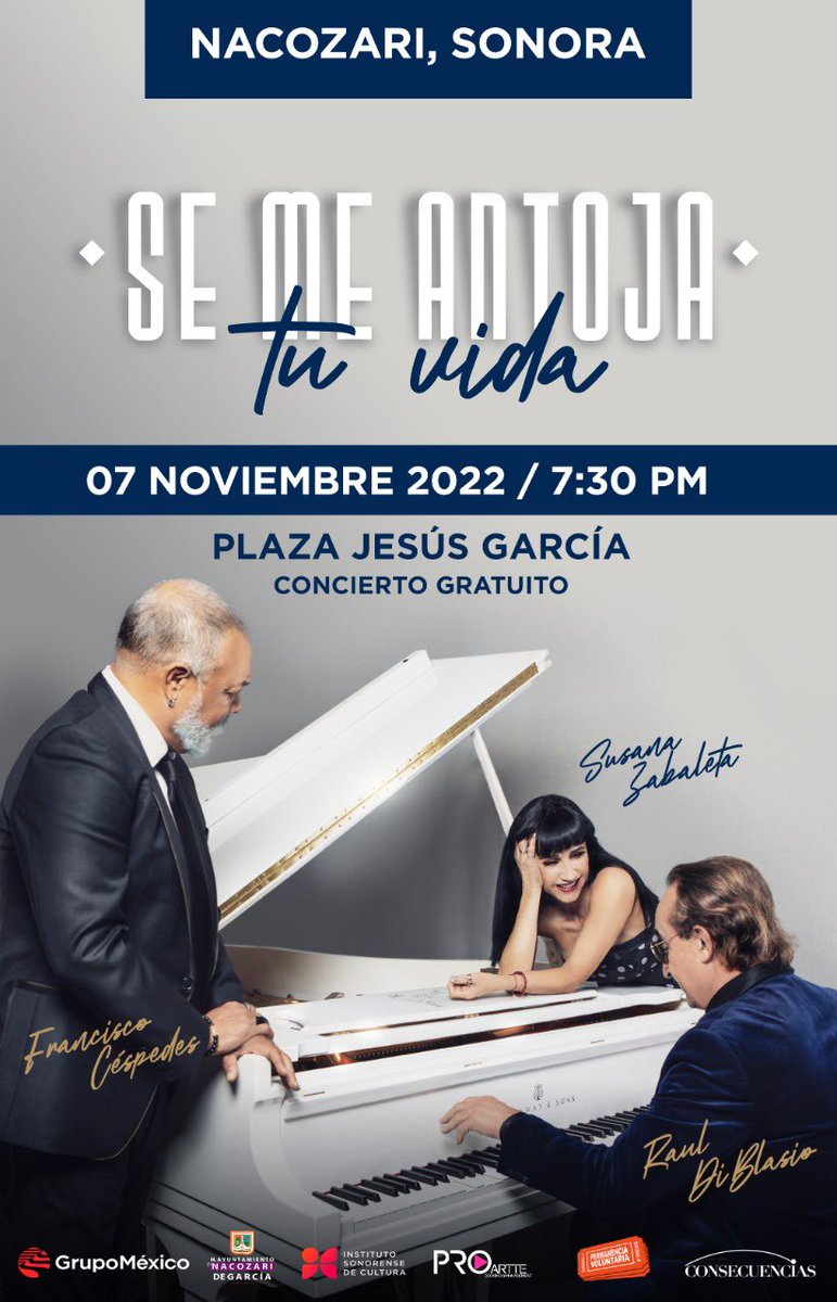 Agradecemos al Centro Cultural Casa Grande Nacozari, de <a href="/GMexico_oficial/">Grupo México</a> , por esta invitación de llevar nuestra música a la sierra de Sonora.  
Nos vemos este 7 de noviembre.