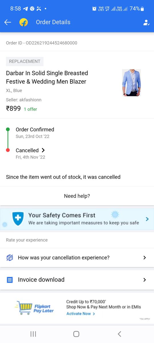 hardevrr's tweet photo. I received totally different product. After 15 day it not replaced. Now flipcart cancle my order itself.
#Flipkart #flipkartscam #BoycottFlipkart https://t.co/eTJzLj3DNp