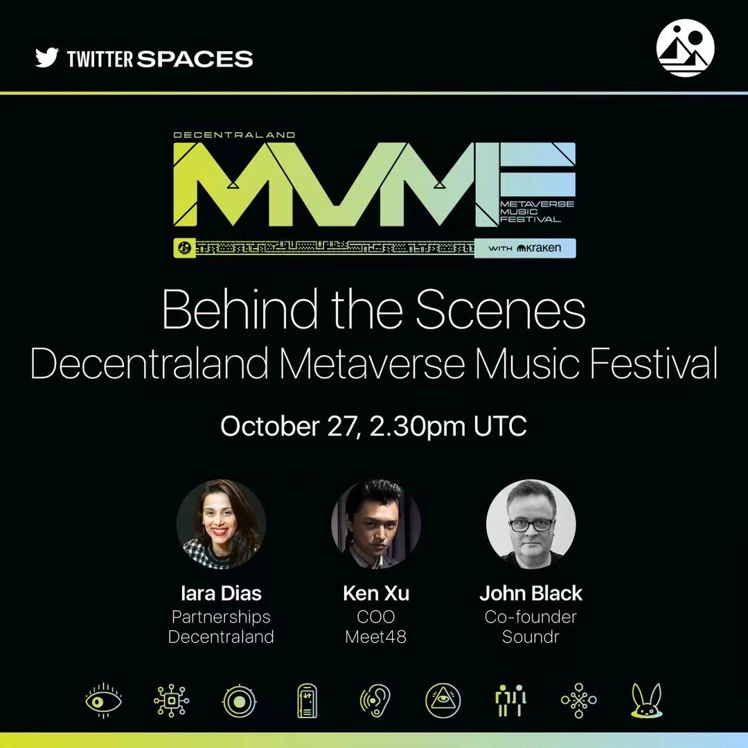 SuperKaiEleven's tweet photo. Despite technical difficulties,  it was still great to hear @iaradds sing! Thumbs up to @wayne_maomao for stepping up at a moments notice and see you all in @decentraland on the 10th! https://t.co/qTUdILk6iI