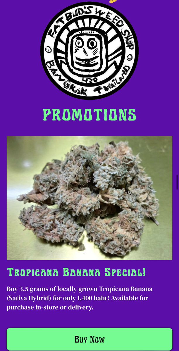 Sawadee Khrap PNDX! Exciting news for herb lovers in ASEAN Region! 
We are teaming up with the First Herb Shop in this region that ACCEPTS CRYPTOCURRENCY PAYMENTS !!! 
<a href="/fatbudsweedshop/">Fat Buds Weed Shop</a> is now an Official PNDX Lifestyle Partner and will offer 5% - 10% off Storewide to PNDX Holders