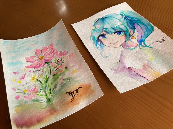初めて水彩ペン使って描いてみました!めっちゃ難しかったww #イラスト  #お絵描き好きな人と繋がりたい  #オリジナルイラスト 