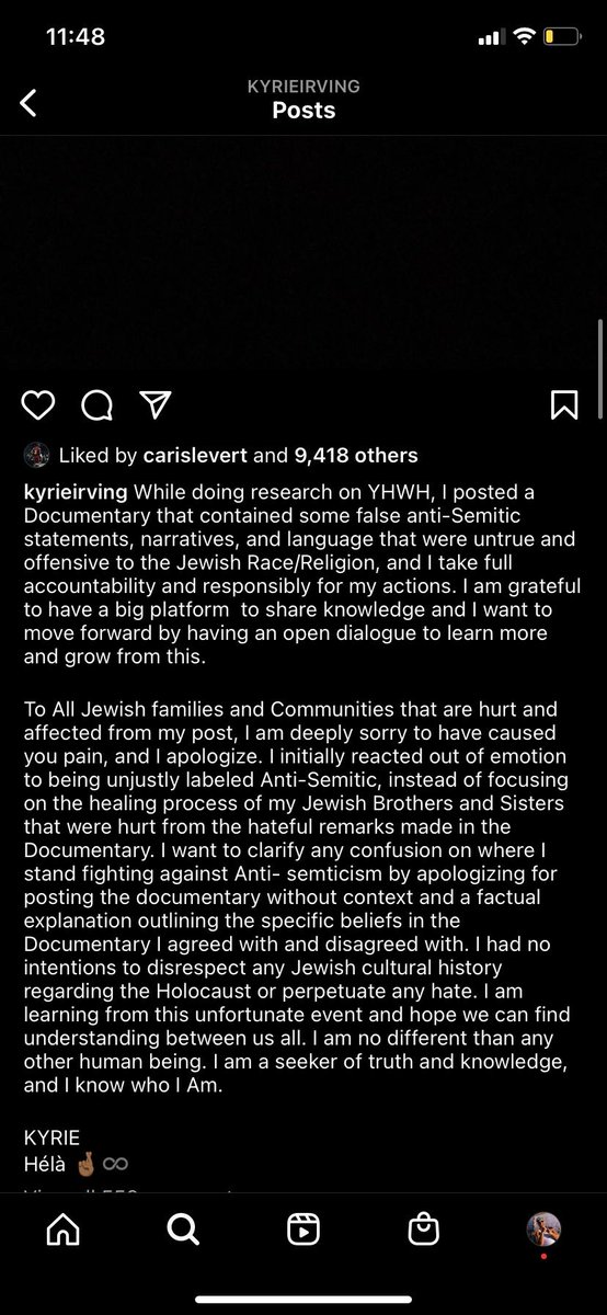 Kyrie Irving has apologized