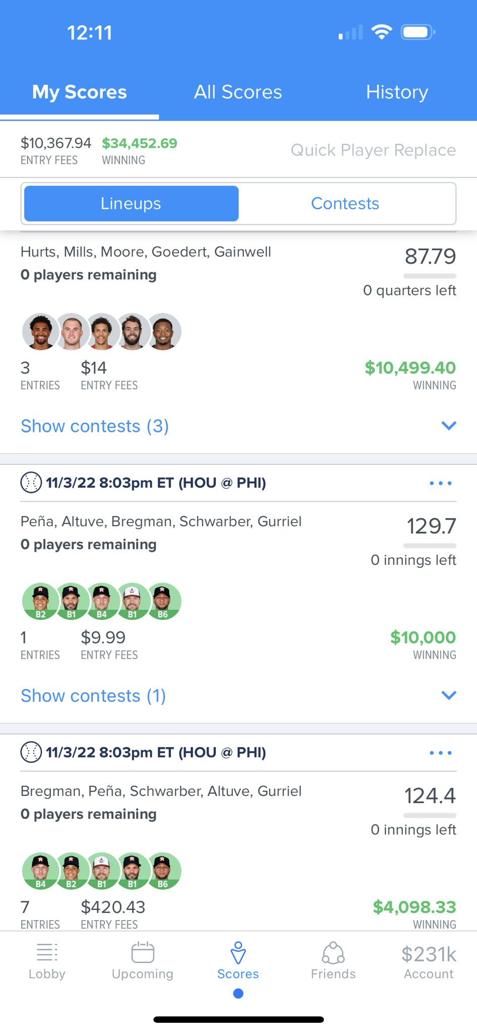 Tony Niehaus on Twitter "Nice little night in multiple sports