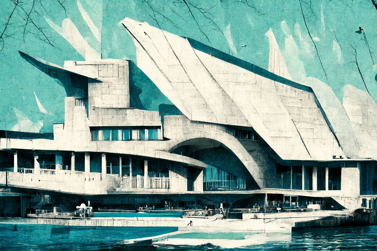 PicturesBeyond's tweet photo. Rode to be replaced by a shark The end of a brutalist era

#aiart #aiartcommunity #aijourney #midjourneyart #midjourney #stablediffusionart #dalle2 #dalle2art #discord https://t.co/JSMYGcFm0i