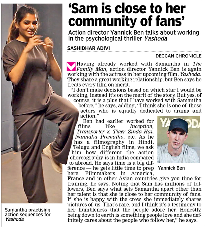 MoviesUpdatez's tweet photo. #Samantha is close to her community of fans
Yannick Ben talks about #Yashoda
@Samanthaprabhu2 https://t.co/XnGq1EmyB4