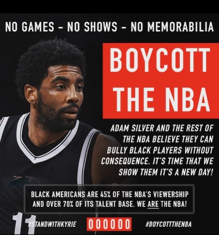 DFiosa's tweet photo. This is real sh*t, fam!
The more we allow this bs, the more things stay the same!
The more we side with ppl like, Barkley &amp; Shaq, the more things stay the same!
I play more ball than a lot of brothers, but I am soo ready to drop them over Kyrie!😡
#IStandWithKyrie
#BoycotttheNBA https://t.co/KTHbiHSmtz