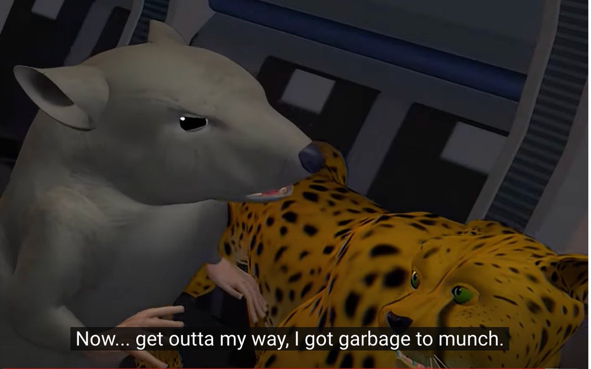 Rattrap apparently eats garbage. (1996)
