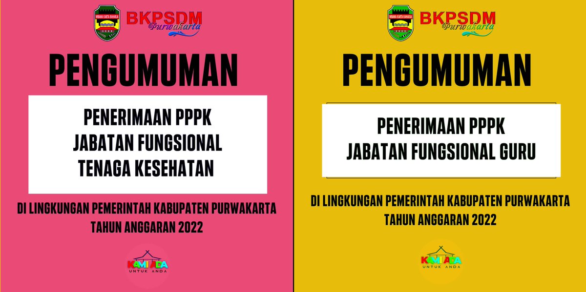 pojokaparatur's tweet photo. Pengumuman Penerimaan Pegawai ASN Kabupaten Purwakarta TA 2022

PPPK Jabatan Fungsional Tenaga Kesehatan: https://t.co/FiKyIiWZmM

PPPK Jabatan Fungsional Guru: https://t.co/5G9NeMqo89

#bkpsdmpwk
#p3knakes2022
#p3kguru2022 https://t.co/uy126v7VYb