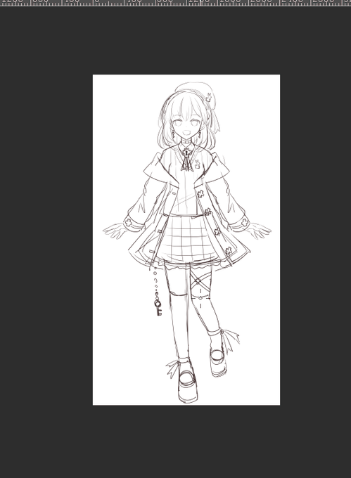 次制作予定キャラクター。かわいい探偵少女のイメージです。 