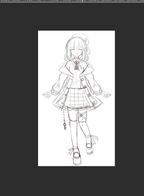 次制作予定キャラクター。かわいい探偵少女のイメージです。 