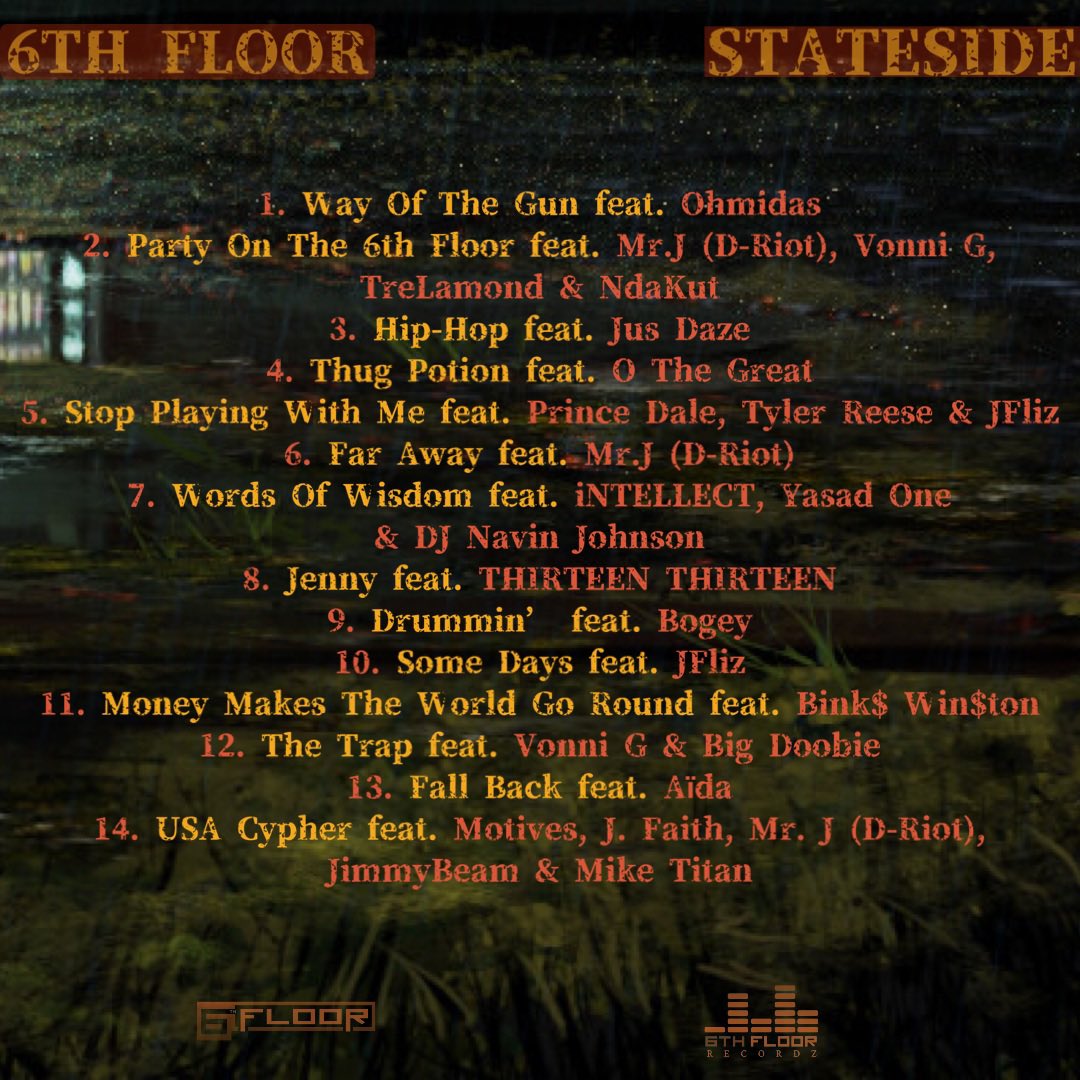 ‼️OUT NOW‼️

My brand new album #Stateside is available now on all major platforms
🇬🇧-🇺🇸

#6thFloor 

open.spotify.com/album/3ioTnG2K…

music.apple.com/gb/album/state…

music.amazon.co.uk/albums/B0BK9PL…

deezer.page.link/VXcRSTFuY4fgWe…

audiomack.com/6thfloorcoxy/a…