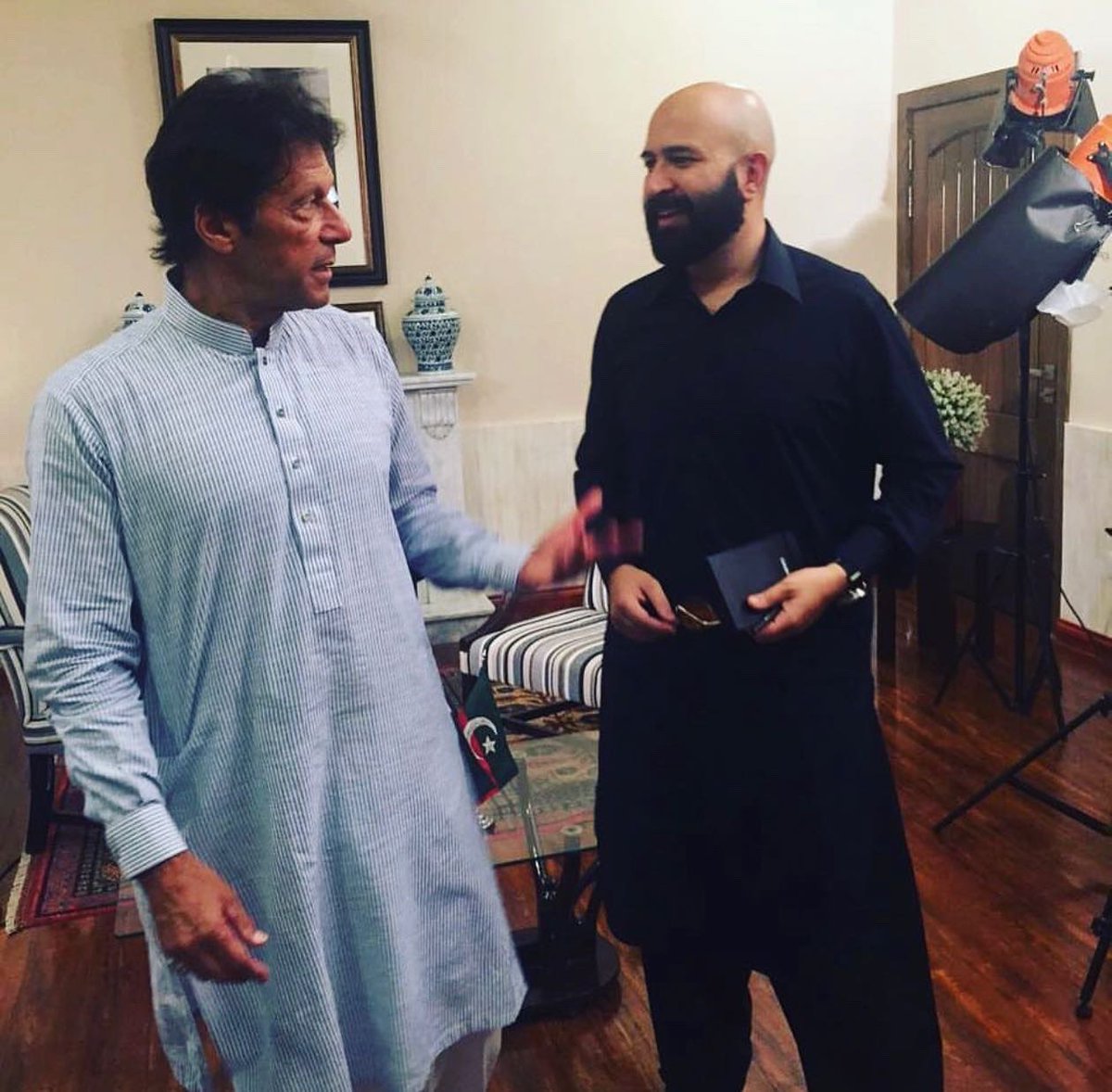 WajSKhan's tweet photo. With the #Kaptaan, through the years (2014 to 2018 — will post earlier pics if I can find them).

Love him or hate him, Pakistan is lucky to have #ImranKhan alive. https://t.co/9XborWidmQ