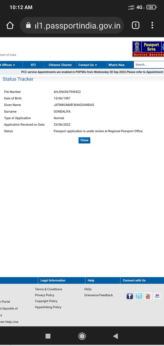 Jatinbapu's tweet photo. @rpoahmedabad plz help me processing my passport application..its still pending at the rpo. my application no is AHJ066567949422 https://t.co/NeTZ4Joihu