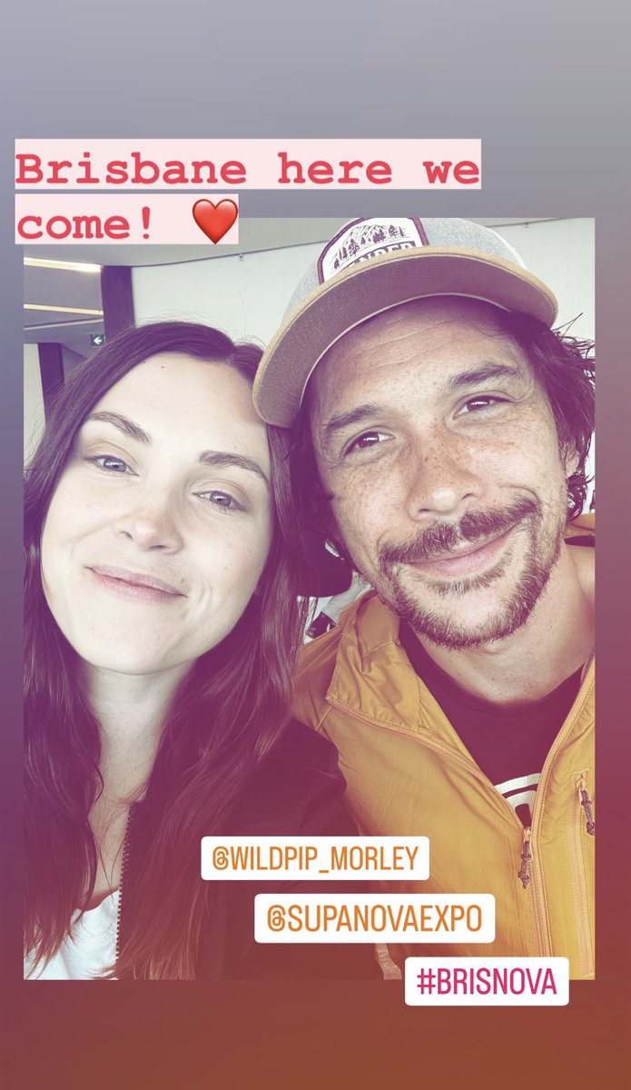 PHOTO | “Brisbane here we come!❤️” (via IG story elizajaneface) #ElizaTaylor #BobMorley