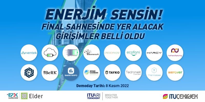 We are very happy to take part in the final Demo Day of Enerjim Sensin, the energy vertical of İTÜ Çekirdek , which will take place on November 8th!

8 Kasım gerçekleşecek olan İTÜ Çekirdek ’in enerji dikeyi Enerjim Sensin’in final Demo Day’inde yer alacağımız için çok mutluyuz!