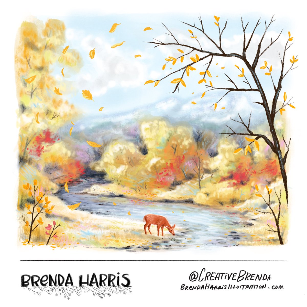 CreativeBrenda's tweet image. Hi! I’m Brenda! Glad I could sneak my illustration in at the tail end of #KidLitArtPostcard day! I love nature and drawing dreamy landscapes. Open for projects that include charming characters and outdoor scenes. BrendaHarrisIllustration.com 

#kidlitart #kidlitpostcard #kidlit