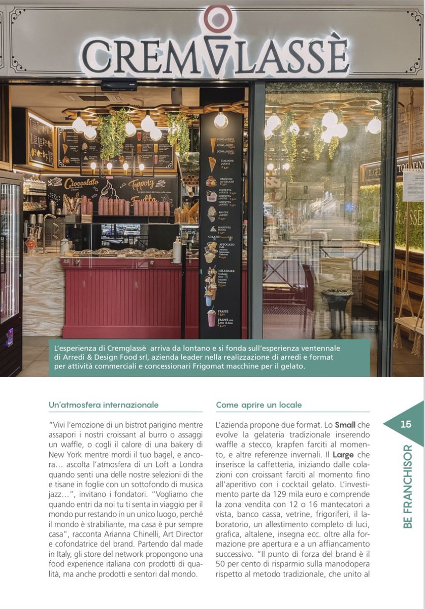 ArrediDesign's tweet photo. Con l’inizio del nuovo anno valuteremo l’ingresso di un capital partner per lo sviluppo del marchio a livello internazionale.
Selezioneremo la miglior offerta economico/manageriale tra quelle che giungeranno su info@cremglasse.com. https://t.co/HCNEDUCURg