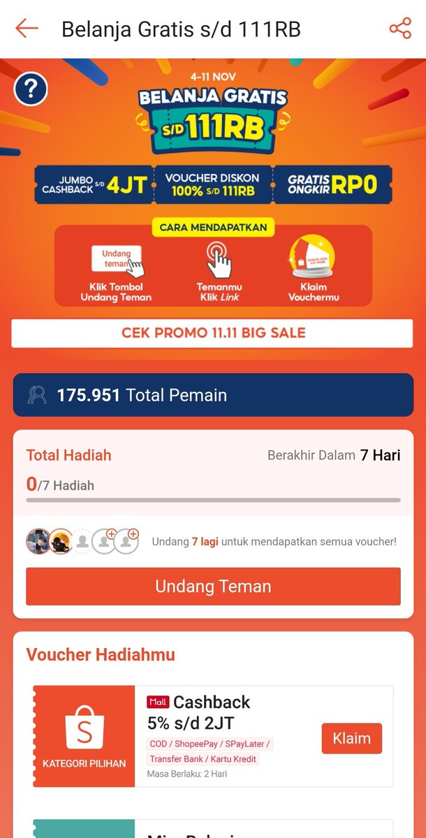SiePalingPromo's tweet photo. 📌 11.11 BIG SALE SHOPEE
-  voucher diskon 100% s/d 10rb
- voucher diskon 111% s/d 10rb
- ini rebutan ygy
https://t.co/TzahLxJISH https://t.co/m4yVvonp2r