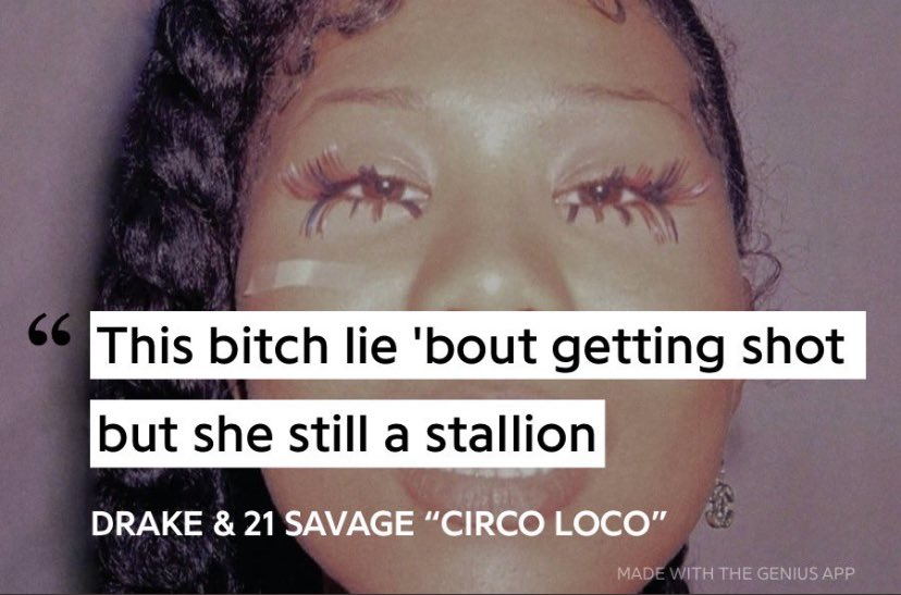 Kurrco's tweet photo. Megan Thee Stallion responds to a Drake line on #HerLoss 🤔 https://t.co/AyTT3Cx2zK