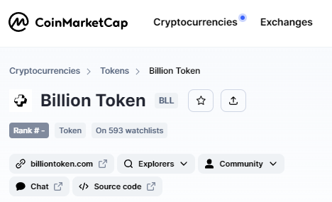 BillionToken's tweet photo. CoinMarketCap updated our logo today. Who can guess $BLL + ? π
#BillionToken #Crypto #NFTs #UtilityToken #CoinMarketCap https://t.co/Ktg8E8IYLq