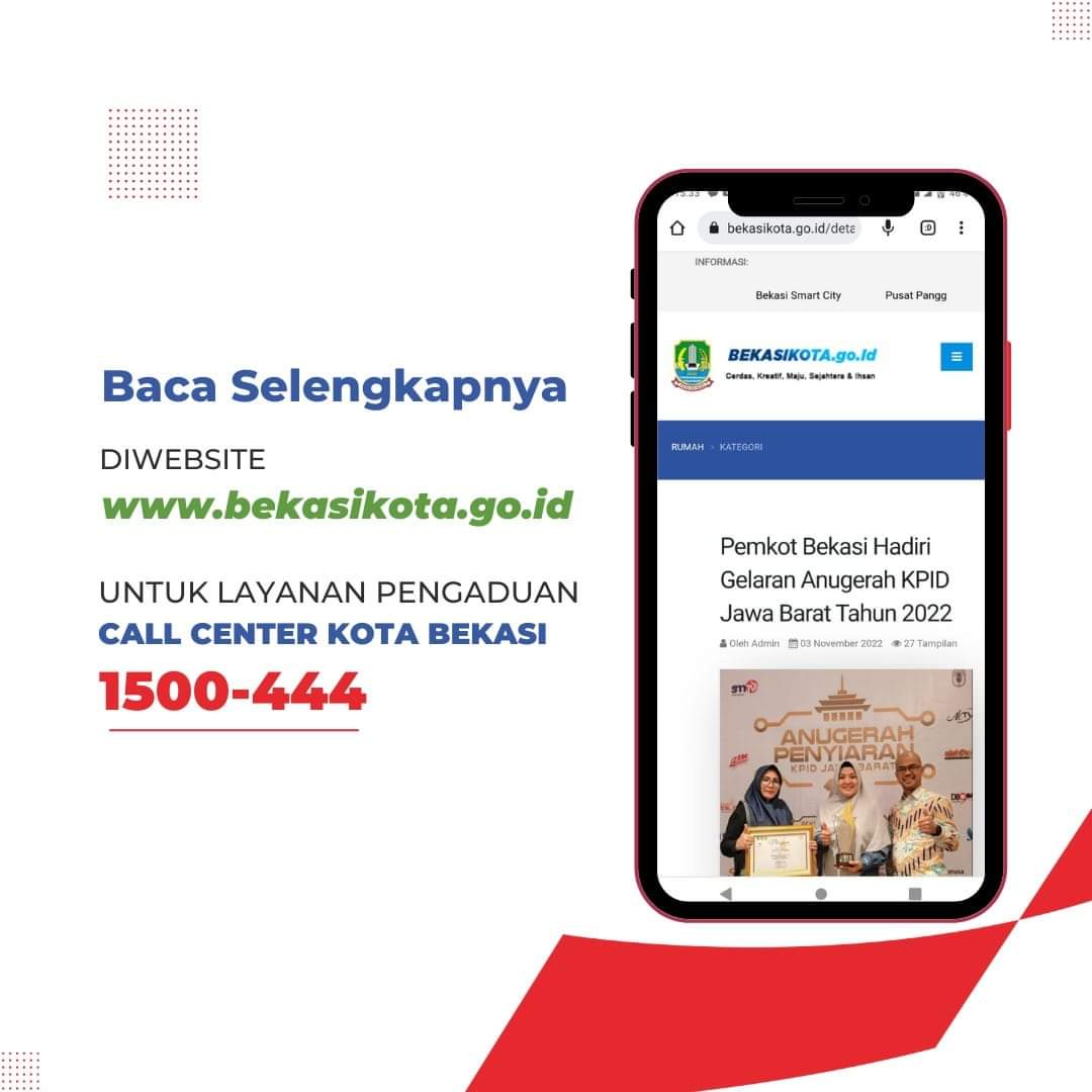 pemkotbekasi's tweet photo. Pemkot Bekasi Hadiri Gelaran Anugerah KPID Jawa Barat Tahun 2022
Baca selengkapnya kunjungi :
https://t.co/rGNfz6oLe0
@mas_triadhianto @kpidjabar1
#bekasikotagoid
#KPID
#jawabarat
#kotabekasi https://t.co/WVuxAEnsrT