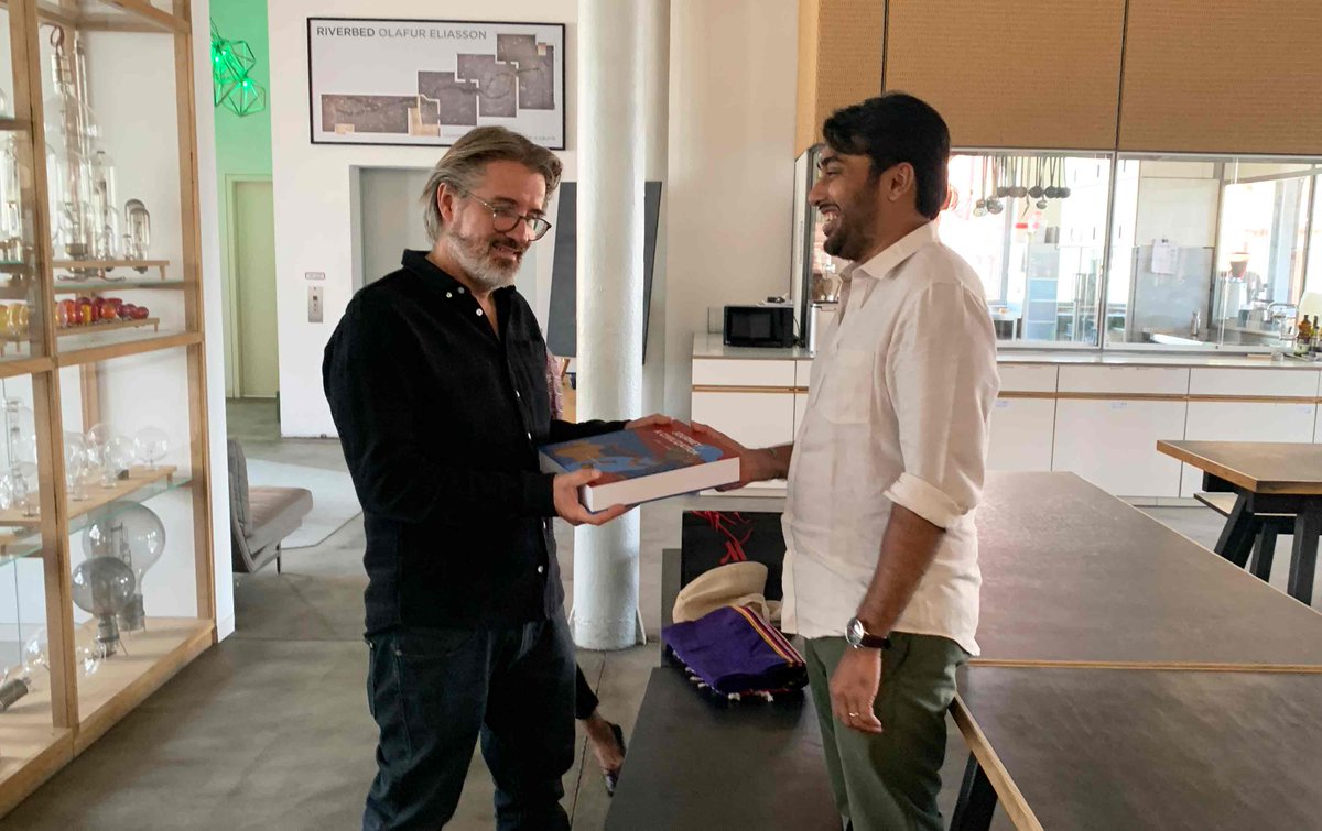 Gifting The Journey of a Civilization: Indus to Vaigai by R. Balakrishnan to Olfaur, a book which traces my journey to the present day. @Metapurse <a href="/olafureliasson/">StudioOlafurEliasson</a> <a href="/AcuteArt/">Acute Art</a> 

3/6