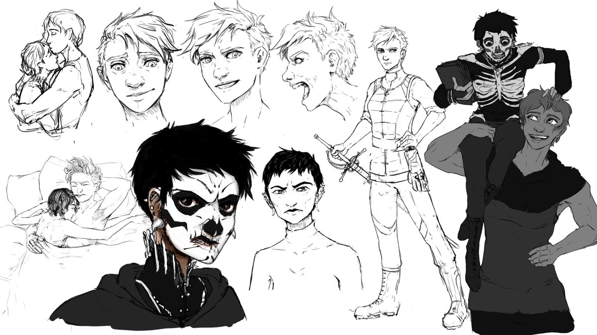 Getting some of these sketches I had lying around out before I figure out if I'm sticking around Twitter. How's Tumblr looking anymore? Any other good alternatives? #TheLockedTomb