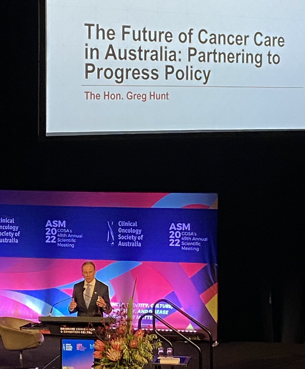 cancercarenurse's tweet photo. Feeling inspired after 3 days of a comprehensive program at #COSA22. Finishing off with some wise &amp; informed guidance from @GregHuntMP Back to work on Monday with too many ideas for innovation @COSAoncology https://t.co/Yw5P8byVGH