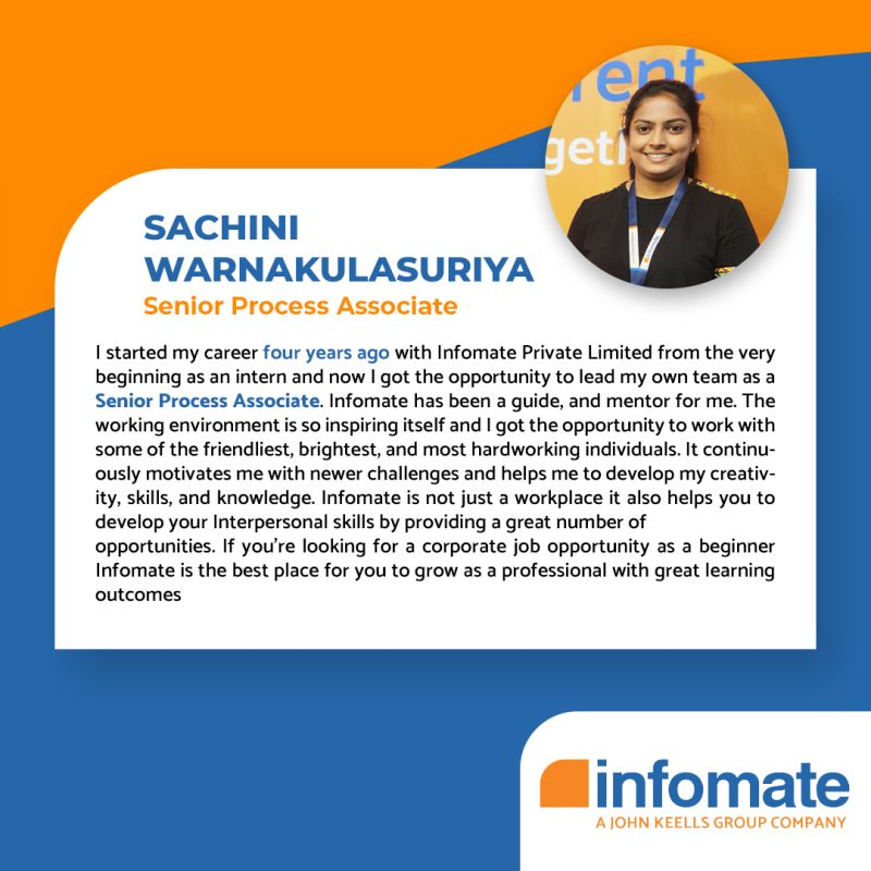 InfomateJK's tweet photo. We make sure that our #employees  enjoy the work that they do and have the resources they need to grow at Infomate.

#customerfocusedservice #customerexperience #customeroperations #accounting #financecareers #finance https://t.co/xF9bwXQAXV