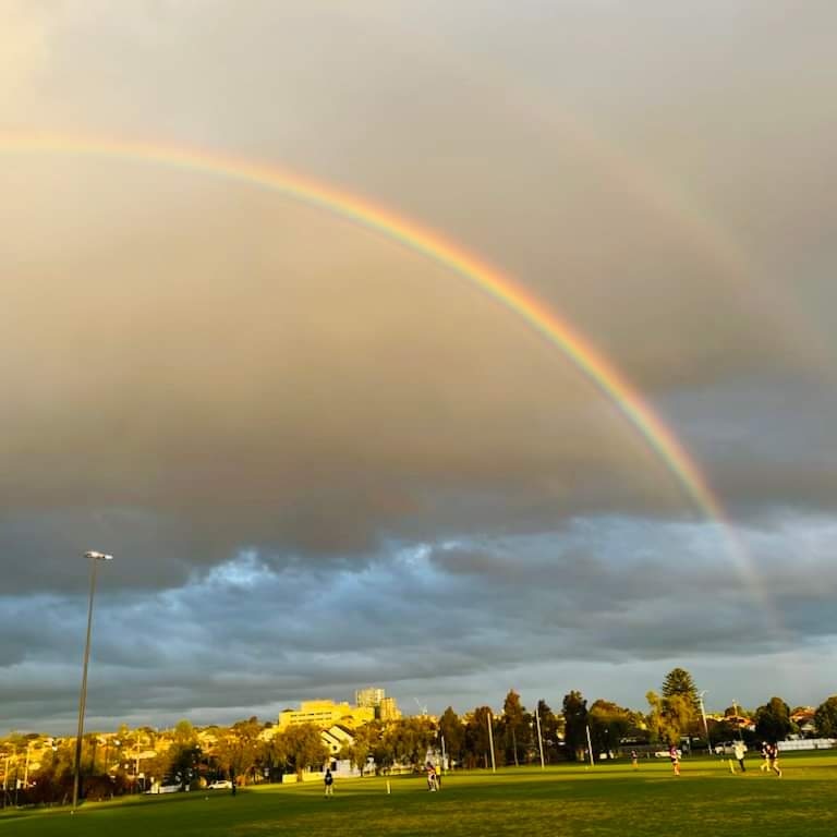 Darebin Falcons (@darebinfalcons) on Twitter photo The pot of gold at the end of this rainbow was the first game for our combined Darebin Falcons/Brunswick CC U16s team playing away against Maribyrnong St Marys.
Our U12s and one of the U14 teams also got a game in.
<a href="/cricketvictoria/">Cricket Victoria</a> #womeninsport #community #youthdevelopment The pot of gold at the end of this rainbow was the first game for our combined Darebin Falcons/Brunswick CC U16s team playing away against Maribyrnong St Marys.
Our U12s and one of the U14 teams also got a game in.
<a href="/cricketvictoria/">Cricket Victoria</a> #womeninsport #community #youthdevelopment