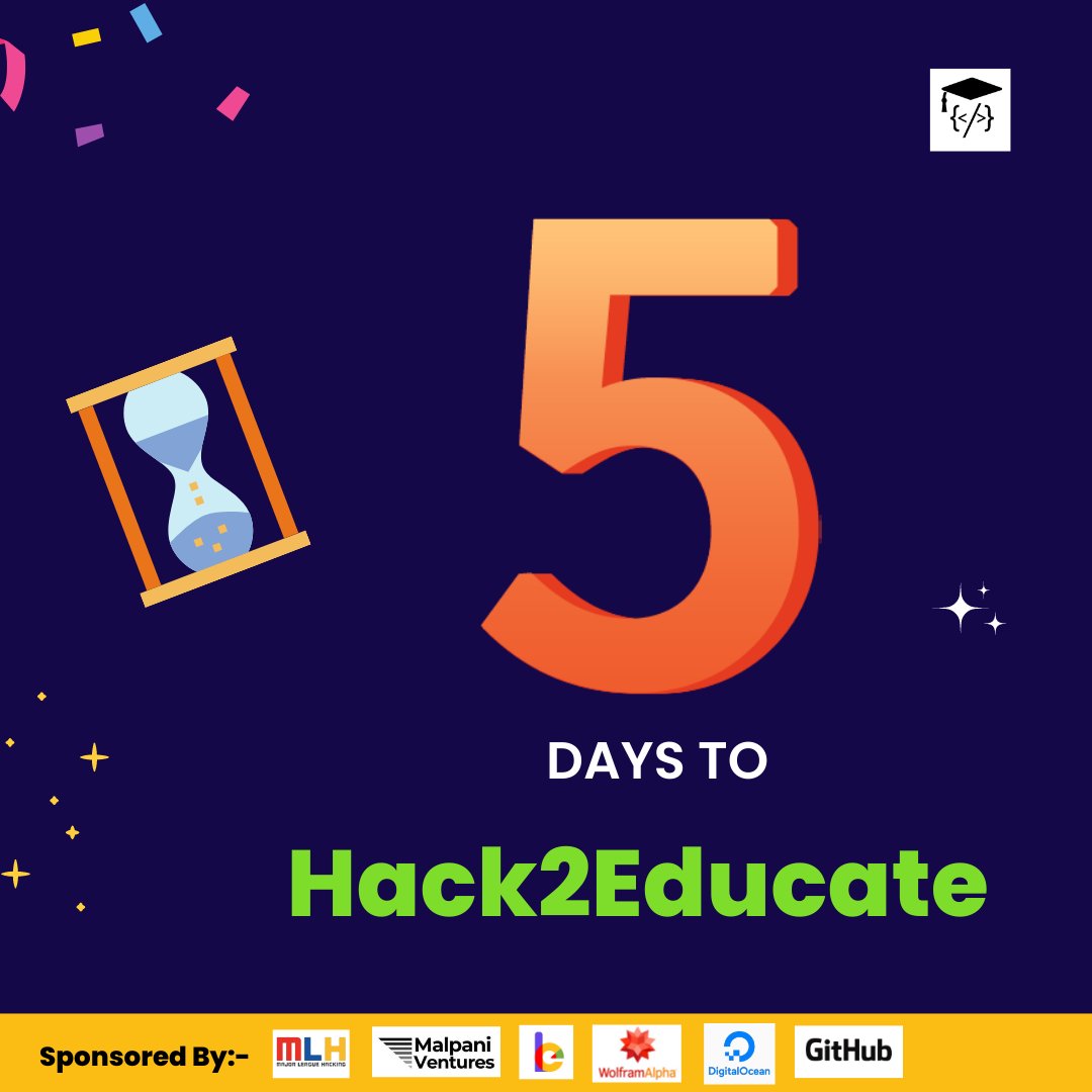 Hack2Educate's tweet photo. Only 5 days until Hack2Educate?! 🤯
Visit https://t.co/w9AoukMCPk for more info.
#hack2educate #hackathon #hackthenorth #hacktheindia #stem #tech
@Beyondexams_ https://t.co/NE4PvNIwCS