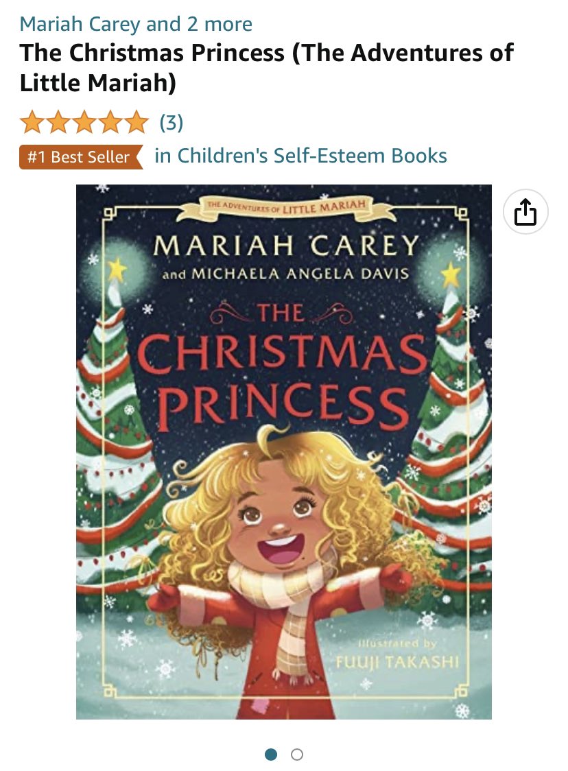 MariahTrends's tweet photo. .@MariahCarey’s new book, #TheChristmasPrincess, is the #1 Children’s Self-Esteem book on Amazon. 🎉📖

The fairytale tells an inspirational story of a little girl finding her voice. 

https://t.co/UZbjZnZEzs https://t.co/ILGTaTjnkh