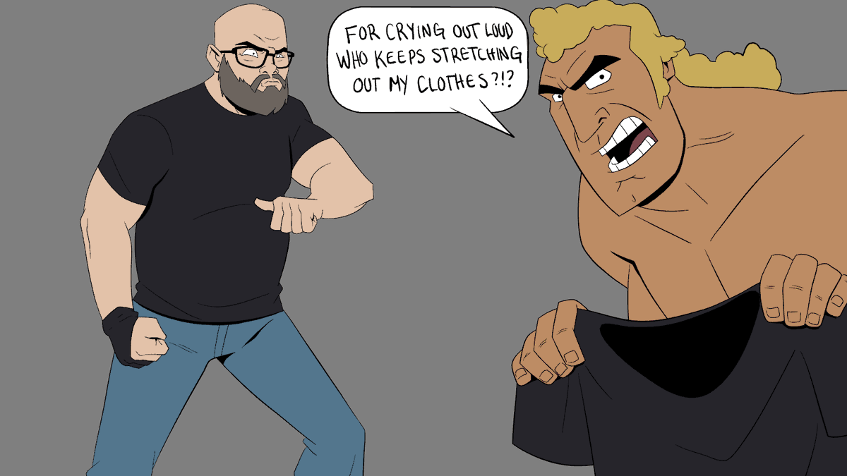 And I'm gonna keep stretching out that shirt Brock.  Come at me bro...