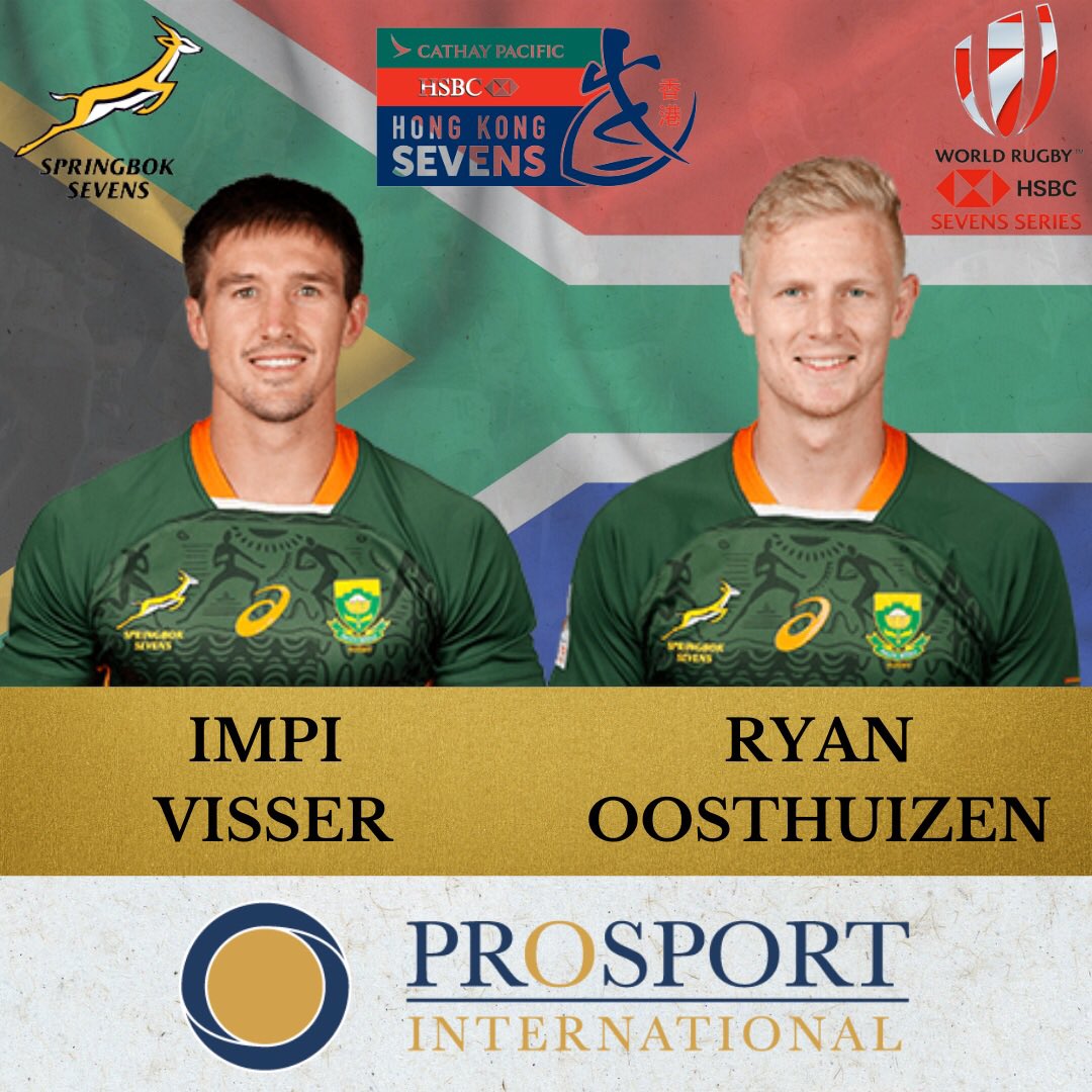 Wishing Impi Visser, Ryan Oosthuizen and the @Blitzboks all the best ahead of the @OfficialHK7s World Series tournament kicking off later today 🇿🇦🏉🙌

#HSBCSevensWorldSeries #HSBCSevens #HK7s #OurHK7s #AllIn #Blitzboks #BlitzIgnite #ProsportInternational