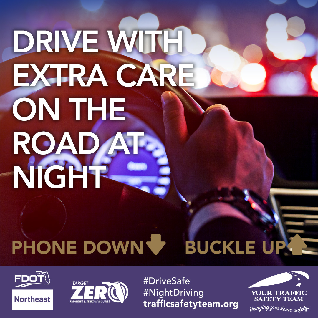 trafficsafetyfl's tweet photo. Daylight Saving Time ends Sunday! With sunset an hour earlier, remember to stay alert and slow down on your drive home. It's an excellent time of year to check your vehicle lights are working and tire pressure.
#TrafficSafetyTeam #MyFDOTNEFL #TargetZeroFL #TrafficSafetyFL #CTSP https://t.co/WvajdcE5rn