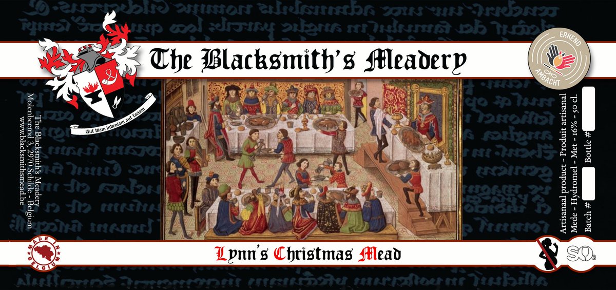 BlacksmithsMead's tweet photo. And then November rolls along. So does Lynn's Christmas mead. You can pre order your bottle(s) via:
https://t.co/Bf1ym4sHEk (max. 3 bottles/person)
More info on https://t.co/ocx99oTCQj

#Blacksmithsmead #MadeInBelgium #MeadInBelgium  #Mead  #certifiedcraft #CraftNotCrap https://t.co/qPVoxUYdog