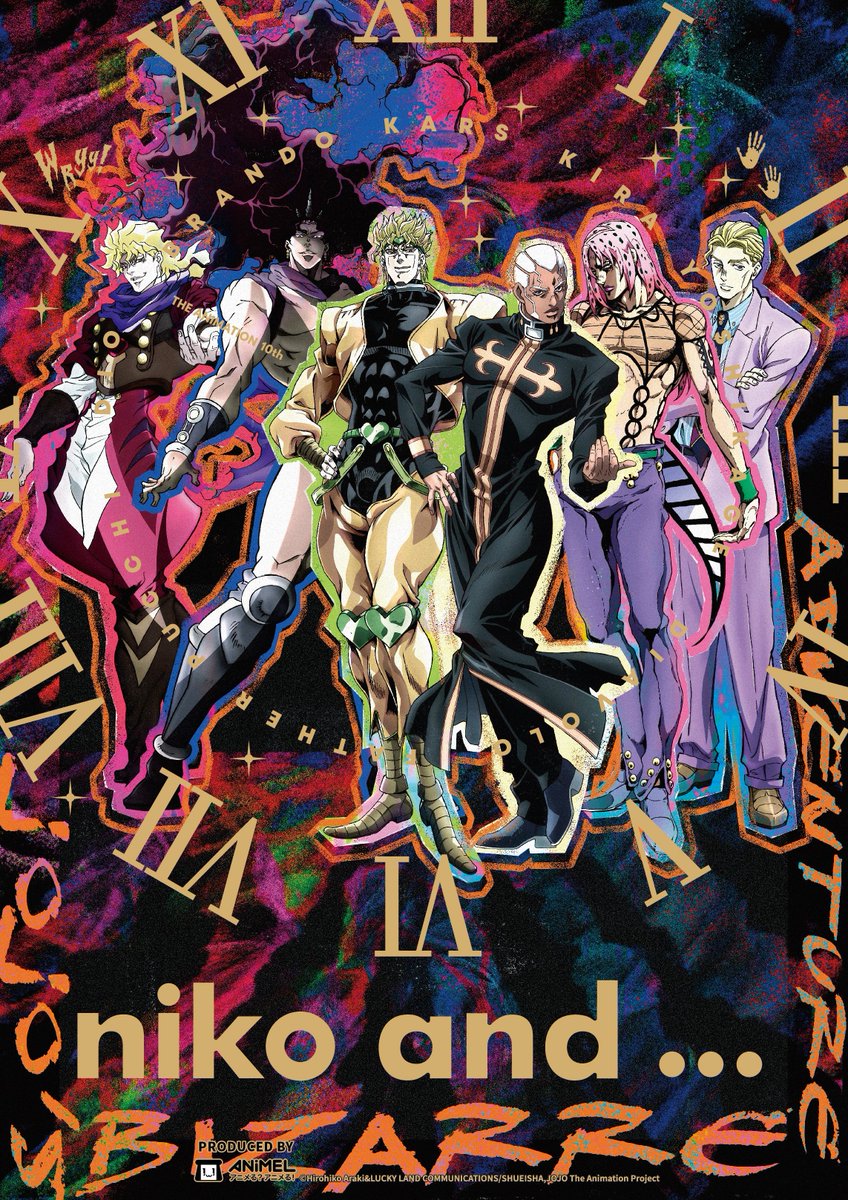 StickerTricker's tweet image. JoJo's Bizarre Adventure Anime 10th Anniversary X niko and... special collaboration project coming soon to China! m.weibo.cn/status/4832142…