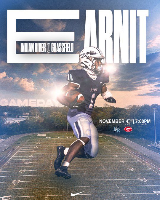 IRHSfootball's tweet photo. It’s GAMEDAY!
@ Grassfield High School 
Kickoff 🏈 7pm!

#EARNIT https://t.co/p37zEjqJD0