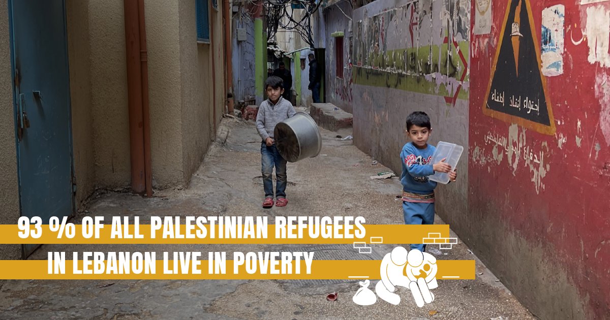 DsprOffice's tweet photo. In Lebanon, Palestinian refugees have hit rock bottom, reaching a point of no return.  Poverty, unemployment and despair are in high doses across the country, severely hitting the Lebanese people, Syrian and Palestinian refugees. https://t.co/fTsOF22EmZ