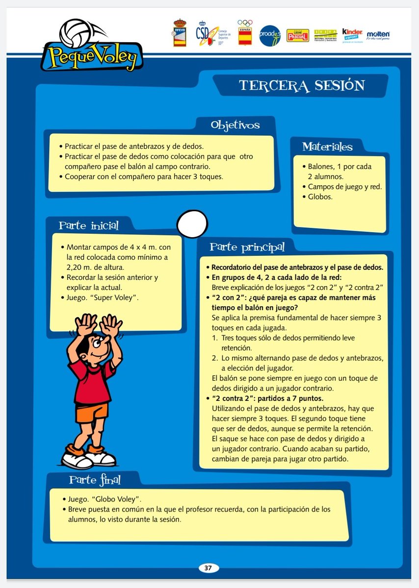 EFisicaIntegral's tweet photo. RECURSO📂: En este documento encontramos materiales interesantes para trabajar el voleibol de iniciación tanto en primaria como en secundaria, así como Unidades Didáctica detalladas para cada etapa educativa 🏐
https://t.co/UDAp0lipCN https://t.co/0eqAZwJqgY