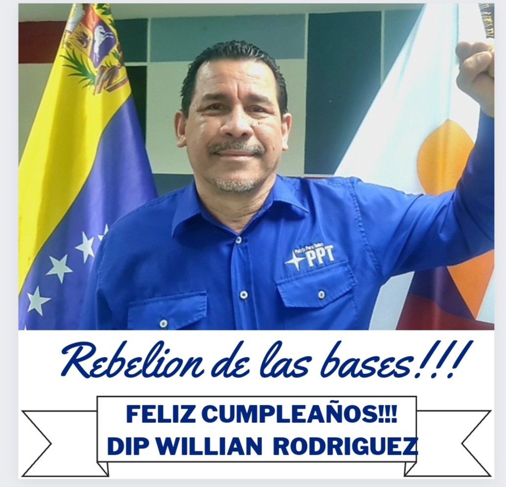 LAMASCOTADEDIOS's tweet photo. Muchas bendiciones a nuestro líder de la Rebelión de las bases del PPT. DIP Willian Rodriguez, siempre consecuente con las bases. Son luchas no hay victoria.!!!
#PPT
#noticia
#ahora https://t.co/vt0lIihIDM