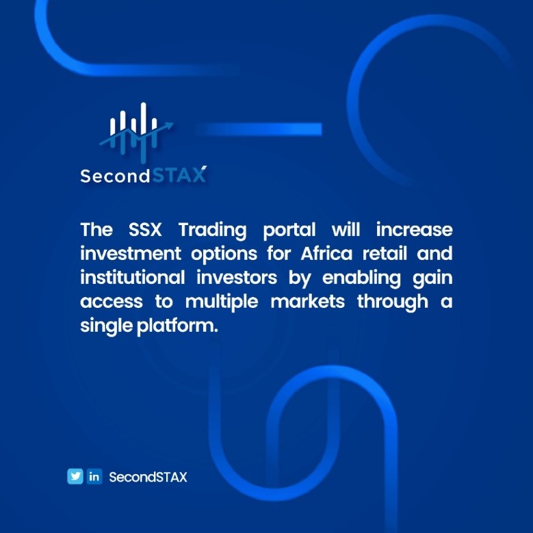 secondSTAX's tweet photo. With the SSX Trading portal, African investors will now have direct access to several exchanges. This will put them in the unique position to capitalize on new opportunities across the continent. Join us at our product launch for more information: https://t.co/b9XS8q7Ha9   #SSX https://t.co/30uCqV25KY