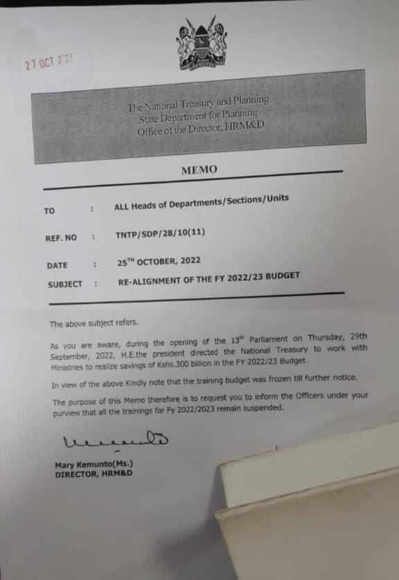 Training &amp; development is key to improving service delivery, efficiency &amp; effectiveness of workforce in critical sector of the economy such as health globally. 
It is unfortunate that the government has frozen budget on training at a critical time when the....
