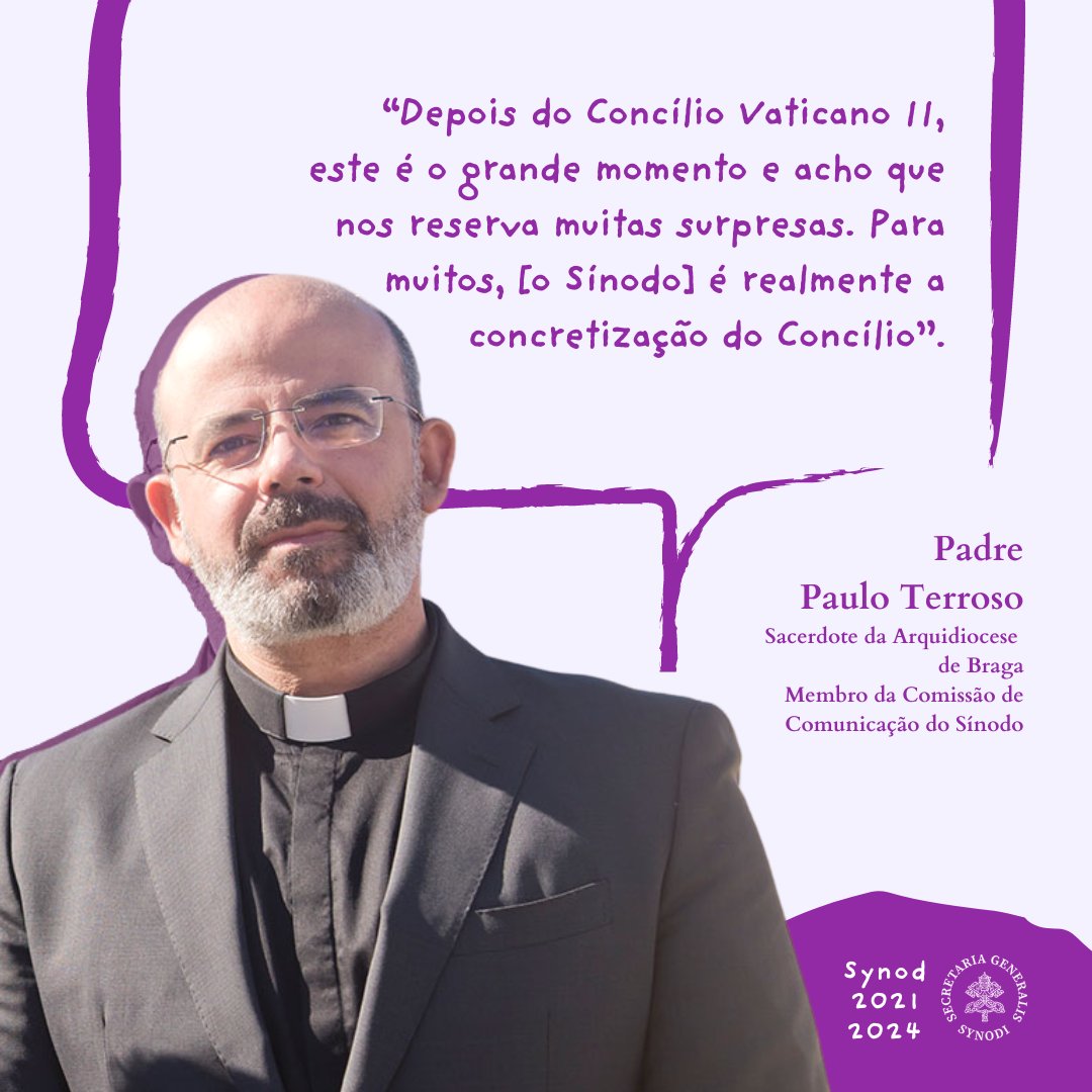 O <a href="/paulo_terroso/">Paulo Terroso</a>, sacerdote da Arquidiocese de Braga, membro da Comissão de Comunicação do Sínodo: “No coração da sinodalidade está a conversação espiritual". Entrevista completa:
bit.ly/3D0JklO

#synod #ListeningChurch