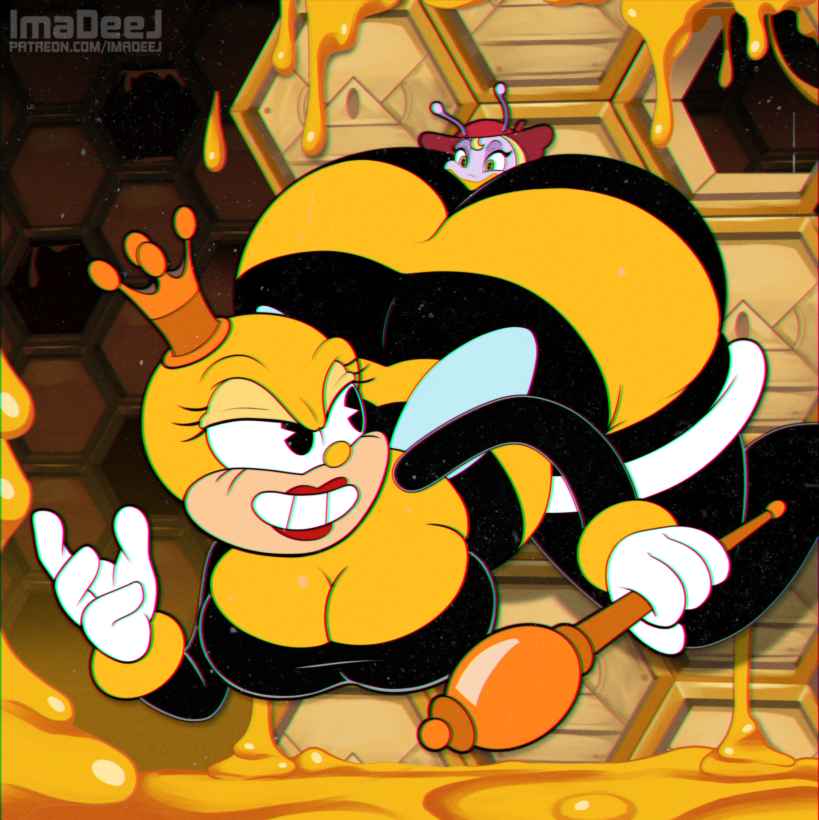 ImaDeeJ's tweet photo. Public low res release for the second of October's Patreon Reward Images!
Mrs. Light Bug's attempt to steal honey left her stuck under the heavy bee-hind of Rumor Honeybottoms.
She can't sweet talk her way out of this one while she's gagged with honey.🐝
https://t.co/0RS99SrQ2M https://t.co/WFJPBk45Y9