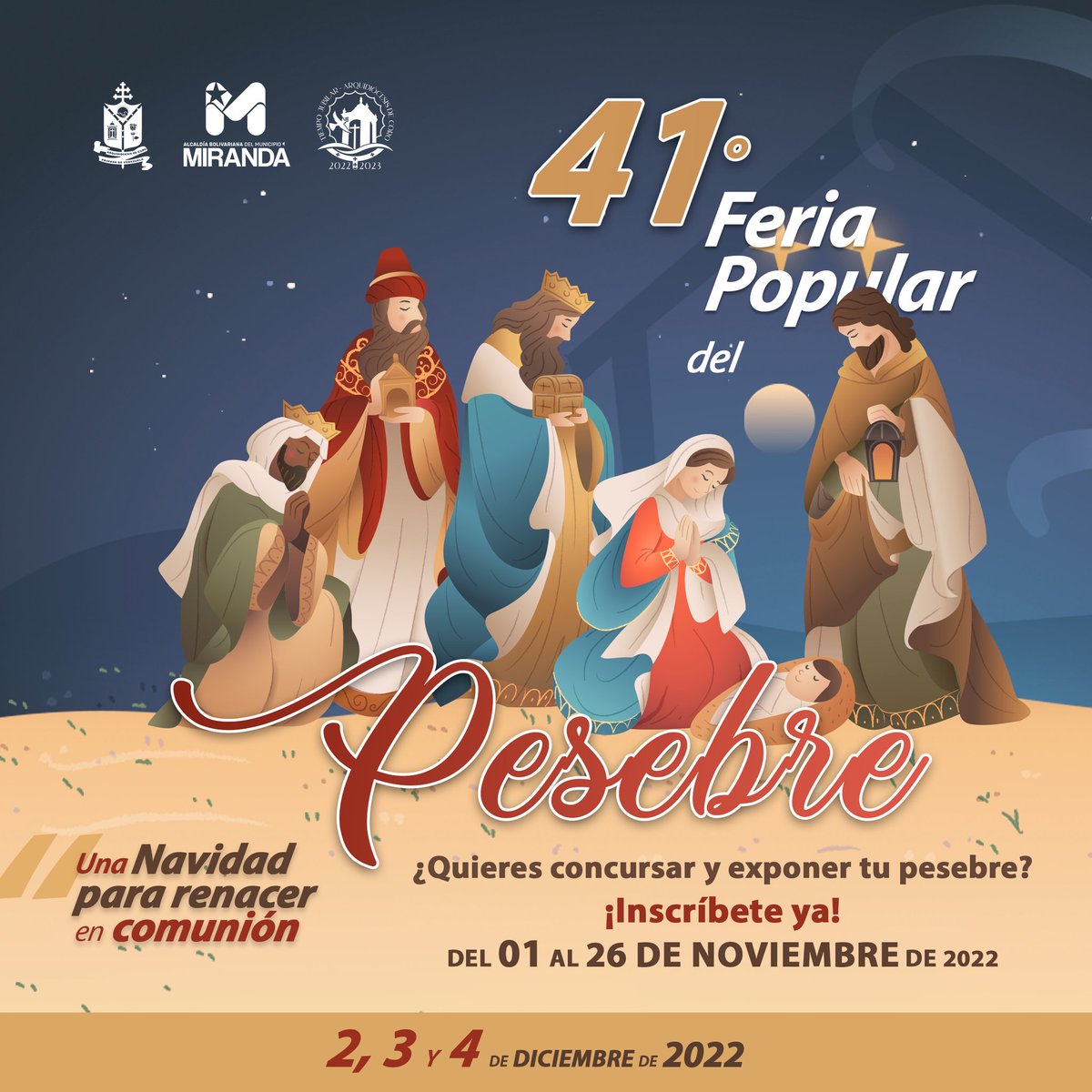 arquidecoro's tweet photo. ¿Quieres exponer tu pesebre en la Feria del Pesebre? ¡INSCRÍBETE YA!

Dirigido a instituciones, empresas privadas, escuelas, universidades, prestadores de servicios, parroquias, familias o comunidades.

Museo del Pesebre, Av. Manaure con calle Urdaneta. 

9 am - 12m / 2pm a 4pm https://t.co/7SHPGYCd3M